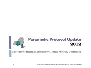 Paramedic Protocol Update