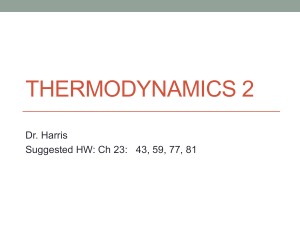 Thermodynamics 2 - Chemistry at Winthrop University