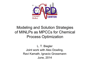 Modeling and solution strategies of MINLPs as MPCCs for chemical