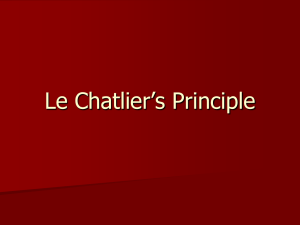 Le Chatlier`s Principle