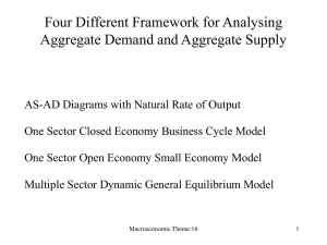 Impact of Shocks to Aggregate Demand and Aggregate Supply on