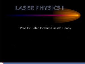laser physics i