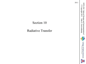 Radiative transfer