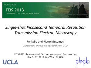 Single-shot Picosecond Temporal Resolution Transmission Electron