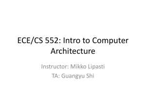 PPT - ECE/CS 552 Fall 2010