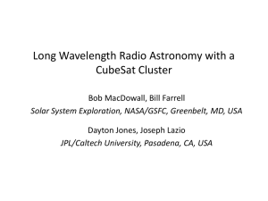 Low Frequency Radio Astronomy with a CubeSat Cluster