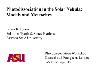 Photodissociation in the solar nebula: Comparison of models and