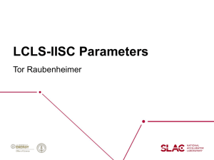 130918 LCLS-IISC Parameters