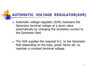 Automatic Voltage Regulator AVR PPT