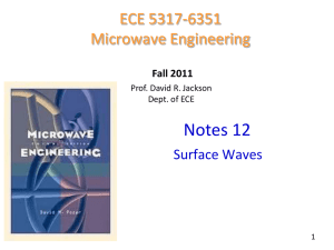 Notes 12 - Surface waves