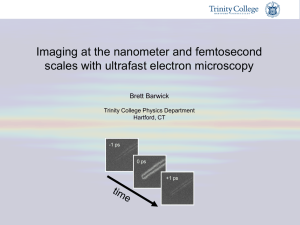 Imaging at the nanometer and femtosecond scales with ultrafast