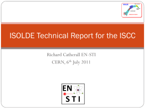 ISOLDE Technical Report for the INTC