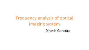Frequency analysis of optical imaging system