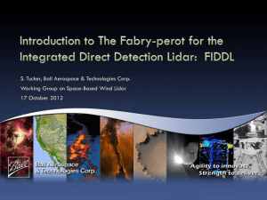 FIDDL The Fabry-perot etalon for the Integrated Direct Detection Lidar