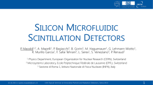 Scintillation detectors based on silicon microfluidic channels