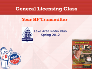 Your HF Transmitter - Lake Area Radio Klub