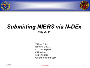 Submitting NIBRS via N-DEX Interface