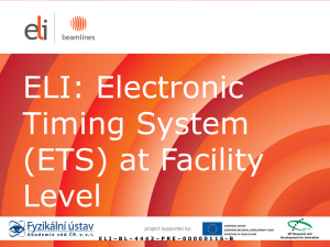 ELI Beamlines - Facility Level Timing System Architecture