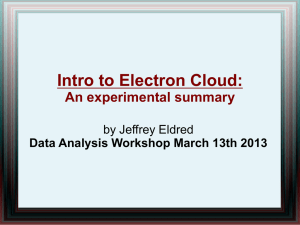J. Eldred (IU): electron cloud effects