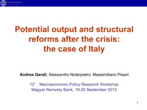 Gerali-Notarpietro-Pisani: Potential output and structural reforms
