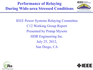 Performance of Relaying During Wide-area Stressed