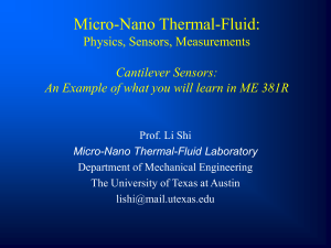 Cantilever Sensors - Department of Mechanical Engineering