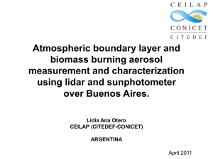 Atmospheric boundary layer and biomass burning aerosol