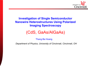 Core-shell GaAs/AlGaAs - Department of Physics