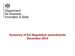 Summary of EU Reg changes 2014 MTCR NSG