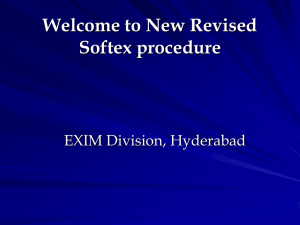 Presentation on new softex form Procedure