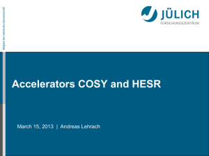 Accelerators COSY and HESR