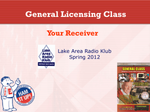 Your Receiver - Lake Area Radio Klub