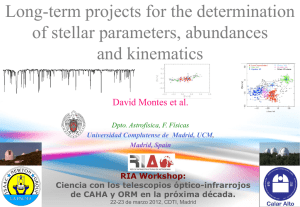 Long-term projects for the determination of stellar parameters