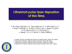 PSROC2010_Ultrashort-pulse laser deposition of