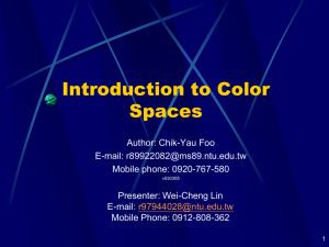 Color Management - Digital Camera and Computer Vision Laboratory
