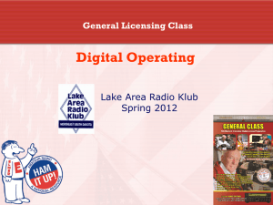Digital Operating - Lake Area Radio Klub