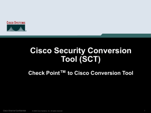 Cisco Security Conversion Tool (SCT)