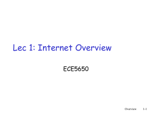 Internet Overview - Electrical and Computer Engineering