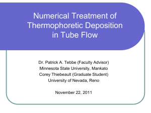 Thermophoretic Deposition - Minnesota State University, Mankato