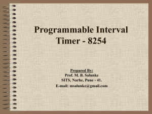 Programmable Interval Timer - 8254 Prepared By - MICRO-SIG
