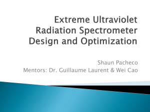 Extreme Ultraviolet Radiation Spectrometer Design and Optimization