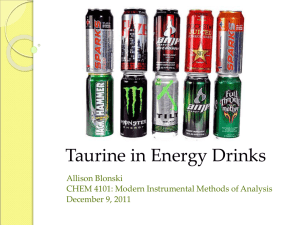 Taurine in Energy Drinks