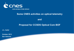 Some CNES activities on optical telemetry and proposals for
