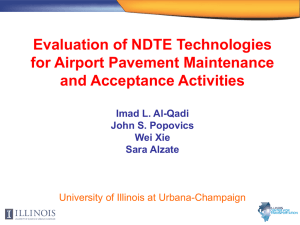 Evaluation of NDTE Technologies for Airport Pavement