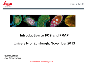 FRAP and FCS - COIL - University of Edinburgh