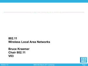 IEEE 802 March 2011 workshop - LMSC, LAN/MAN Standards