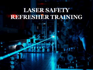 Laser Controlled Area - Safety and Environmental Management