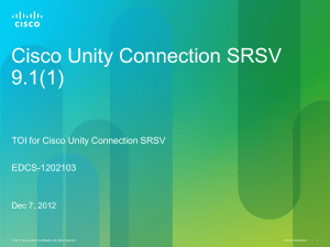 SRSV - Cisco Unity Tools