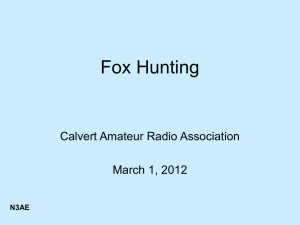 Fox Hunting - Calvert Amateur Radio Association