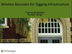 Wireless Barcodes for Tagging Infrastructure